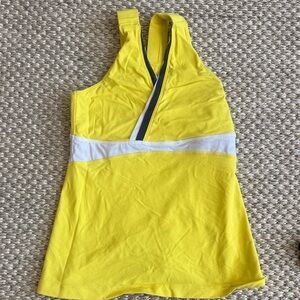 Lululemon Vibrant Yellow Halter Top with White Detail 6